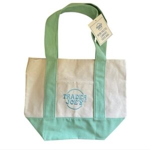 Trader Joe's Mint Green Pastel Tote Bag